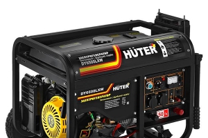 Бензиновый генератор HUTER DY6500LXW с функцией сварки, с колесами